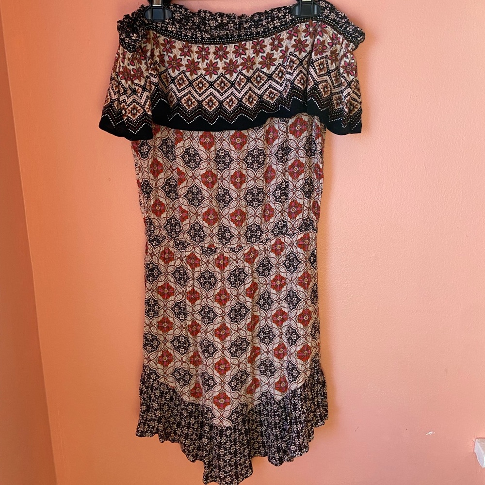 Aeropostale Off the Shoulder Patterned Dress